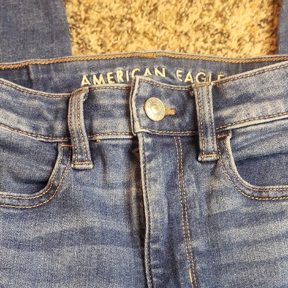 American Eagle Outfitters Classic Blue Jeggings - Picture 2 of 12